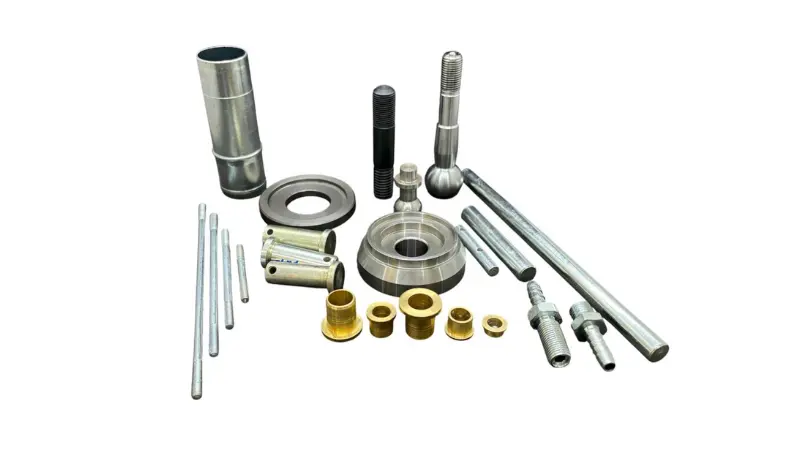 Peças em conjunto no processo de usinagem